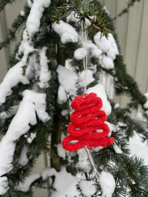 Hjemmestrikket juletræ - Billede 3